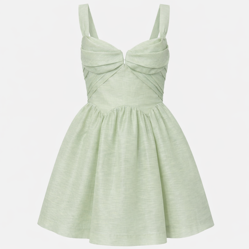 Chantale Silk-Linen Dress
